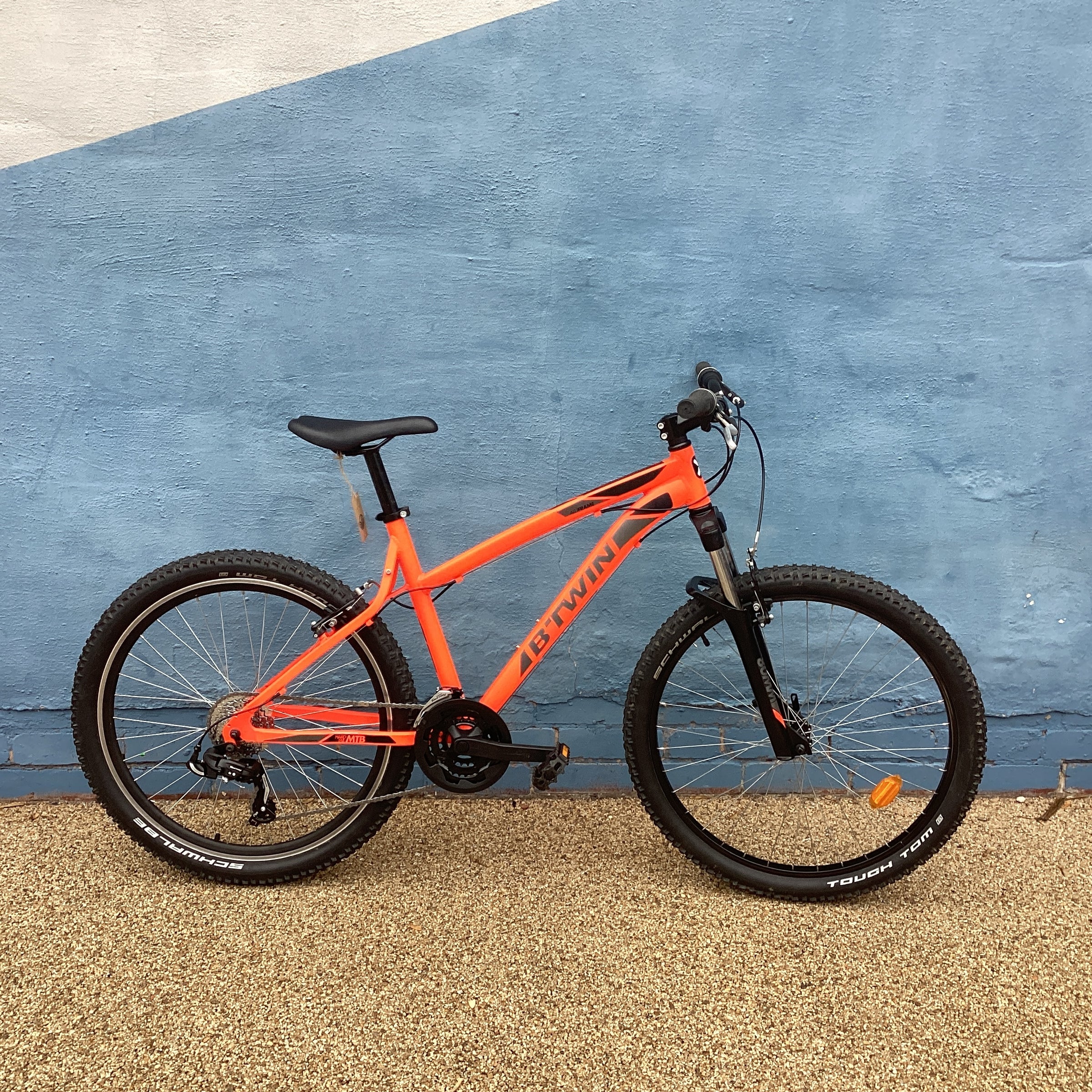 Orange btwin bike on sale